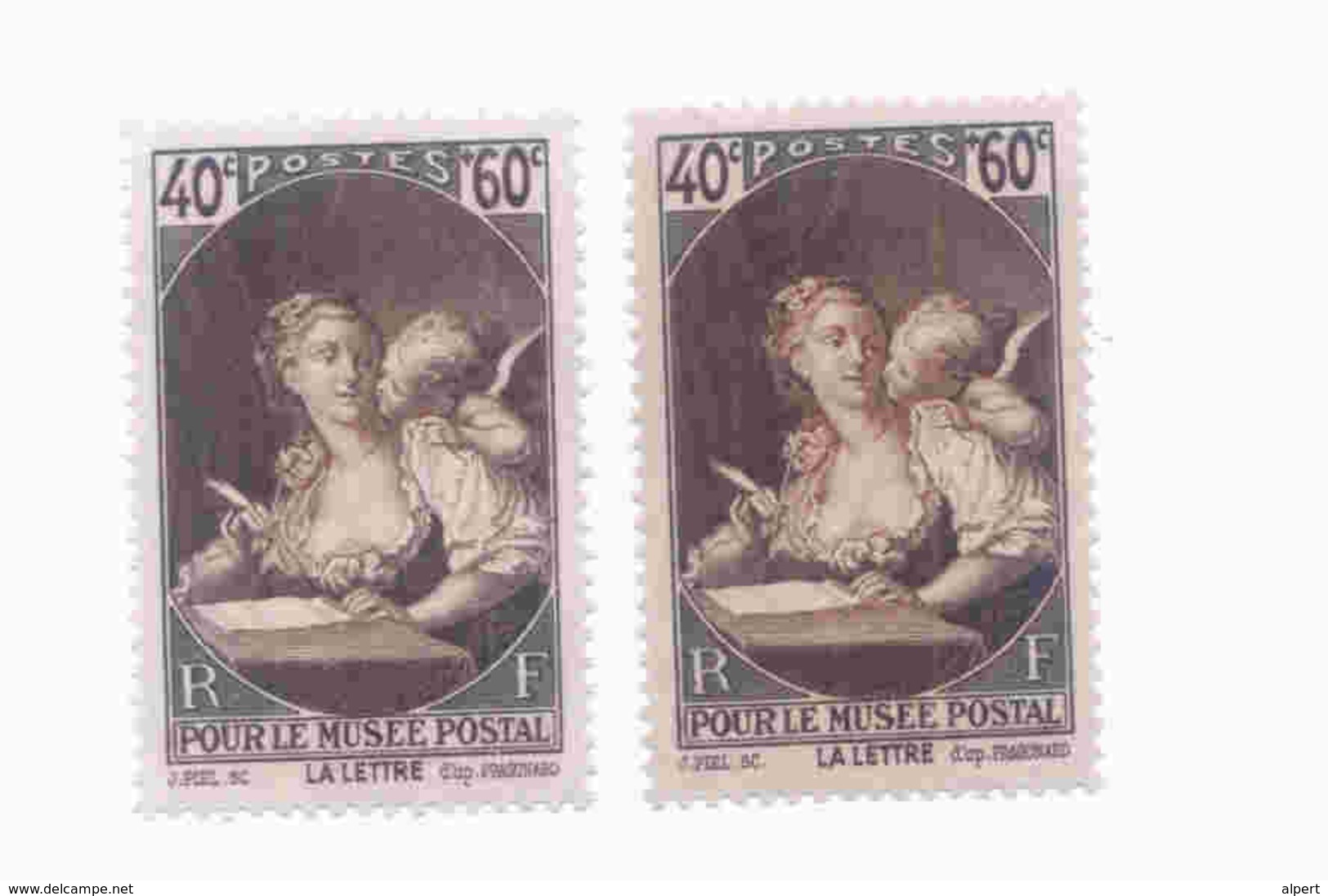 446 B Brun Violet - 1 Normal Livré - Unused Stamps