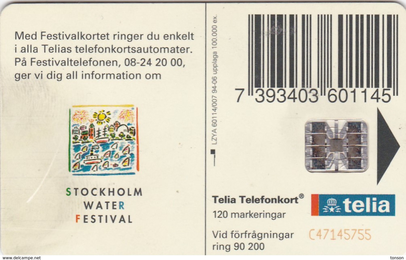 Sweden, 120.007, Water Festival 1994, Ducks, 2 Scans. - Schweden