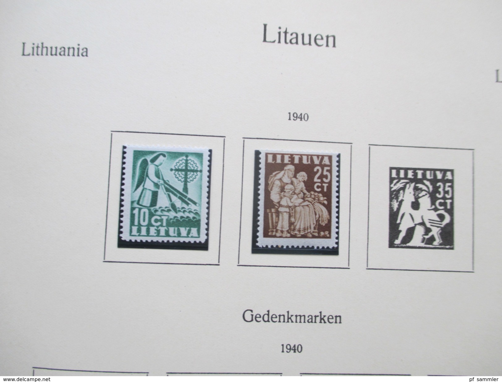 Sammlung Baltikum mit Estland / Lettland / Litauen / Mittellitauen * / o im Vordruckalbum mit viel Material! Fundgrube!!