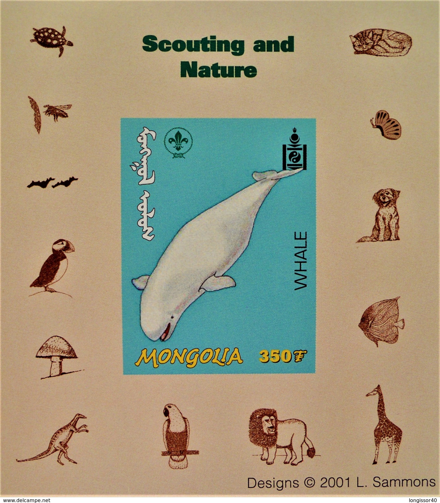 SCOUTISME - BALEINE 2001 - NEUF ** - PH BLSC009 - NON-DENTELE - RARE !! - Mongolia