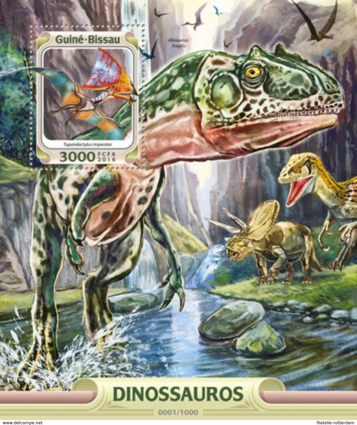 Guinee Bissau / Guinea-Bissau - Postfris / MNH - Sheet Dinosaurussen 2016 - Guinea-Bissau