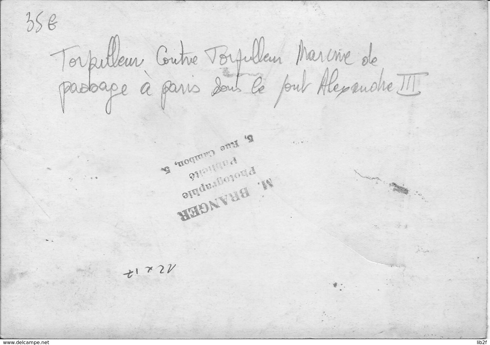 Marine Torpilleur Contre Torpilleur De Passage à Paris Sous Le Pont Alexandre III 1 Photo 14-18 Ww1 1wk - War, Military