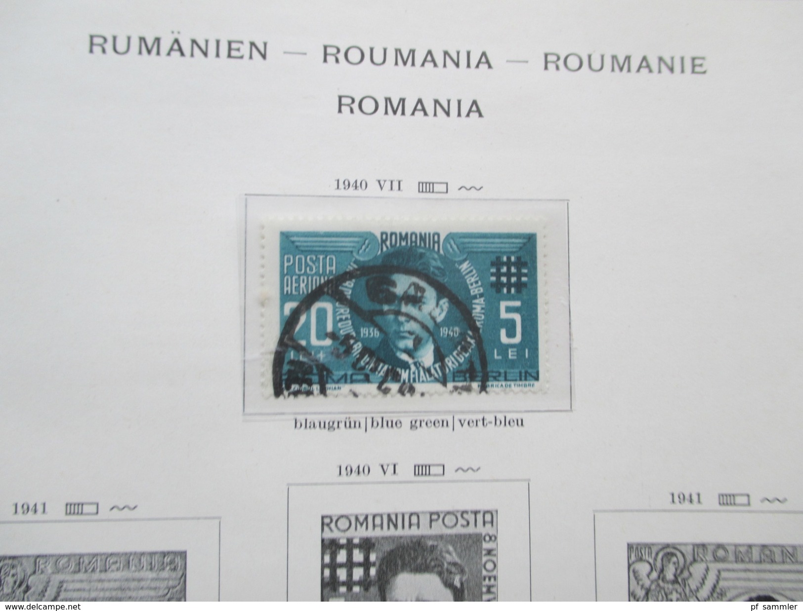 Sammlung Rumänien 1866 - 1957 * / o im Vordruckalbum mit viel Material! Fundgrube!!