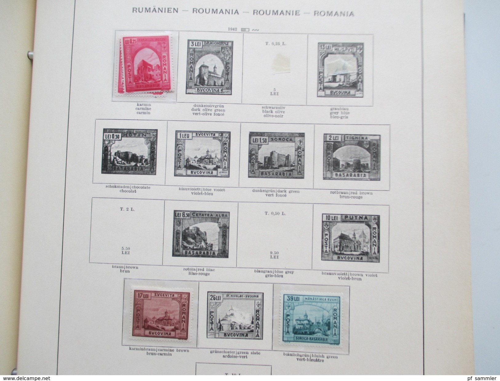Sammlung Rumänien 1866 - 1957 * / o im Vordruckalbum mit viel Material! Fundgrube!!