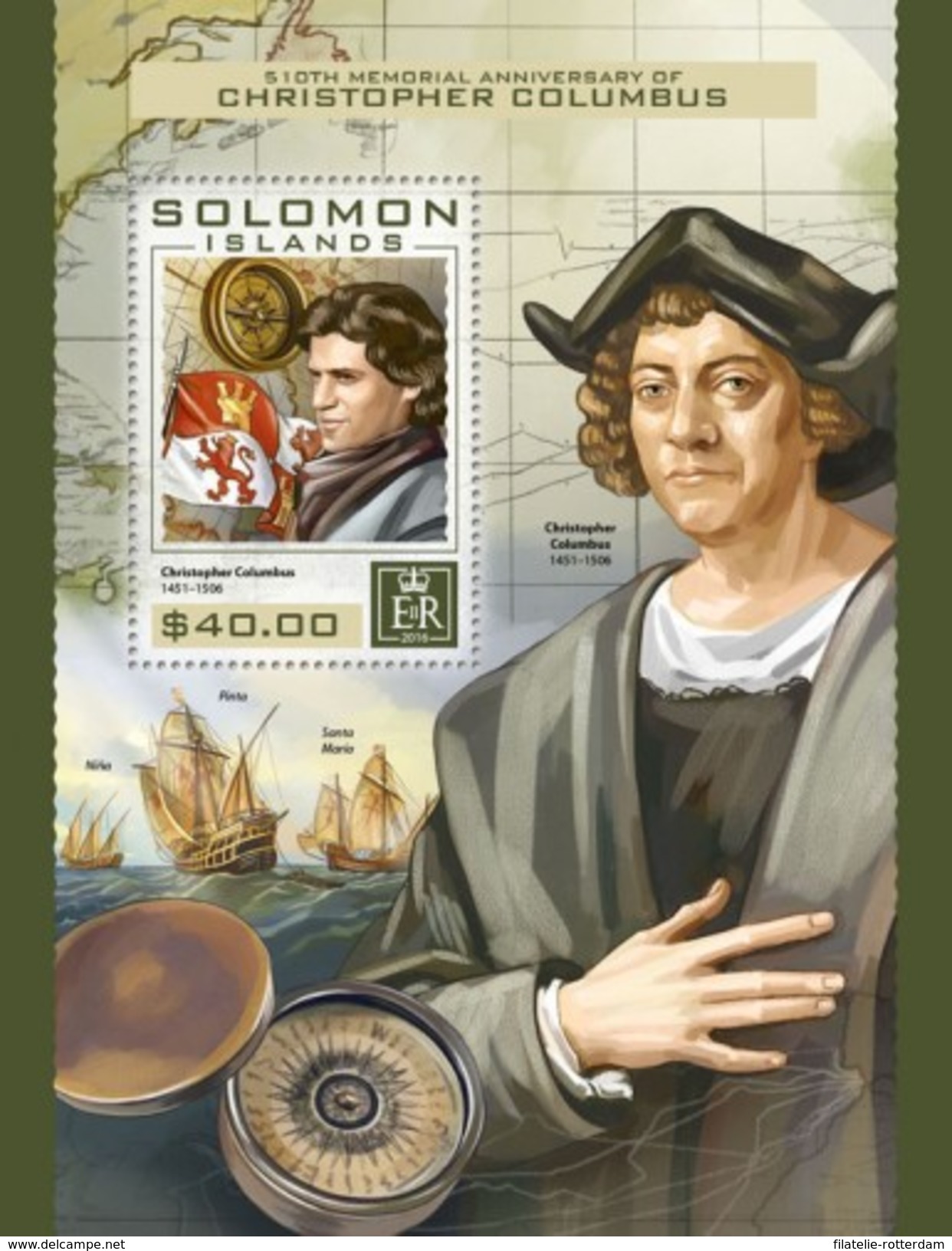 Solomon Eilanden / Solomon Islands - Postfris / MNH - Sheet Christopher Columbus 2016 - Solomoneilanden (1978-...)