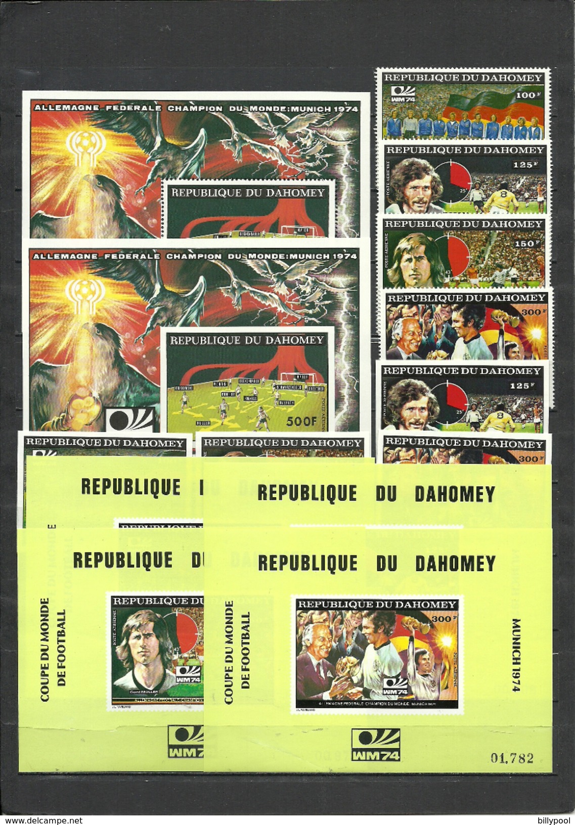 DAHOMEY   Football Soccer World Cup 1974   4v.+SS Perf.+imperf.+4 Deluxe Sheets Rare! - 1974 – Germania Ovest