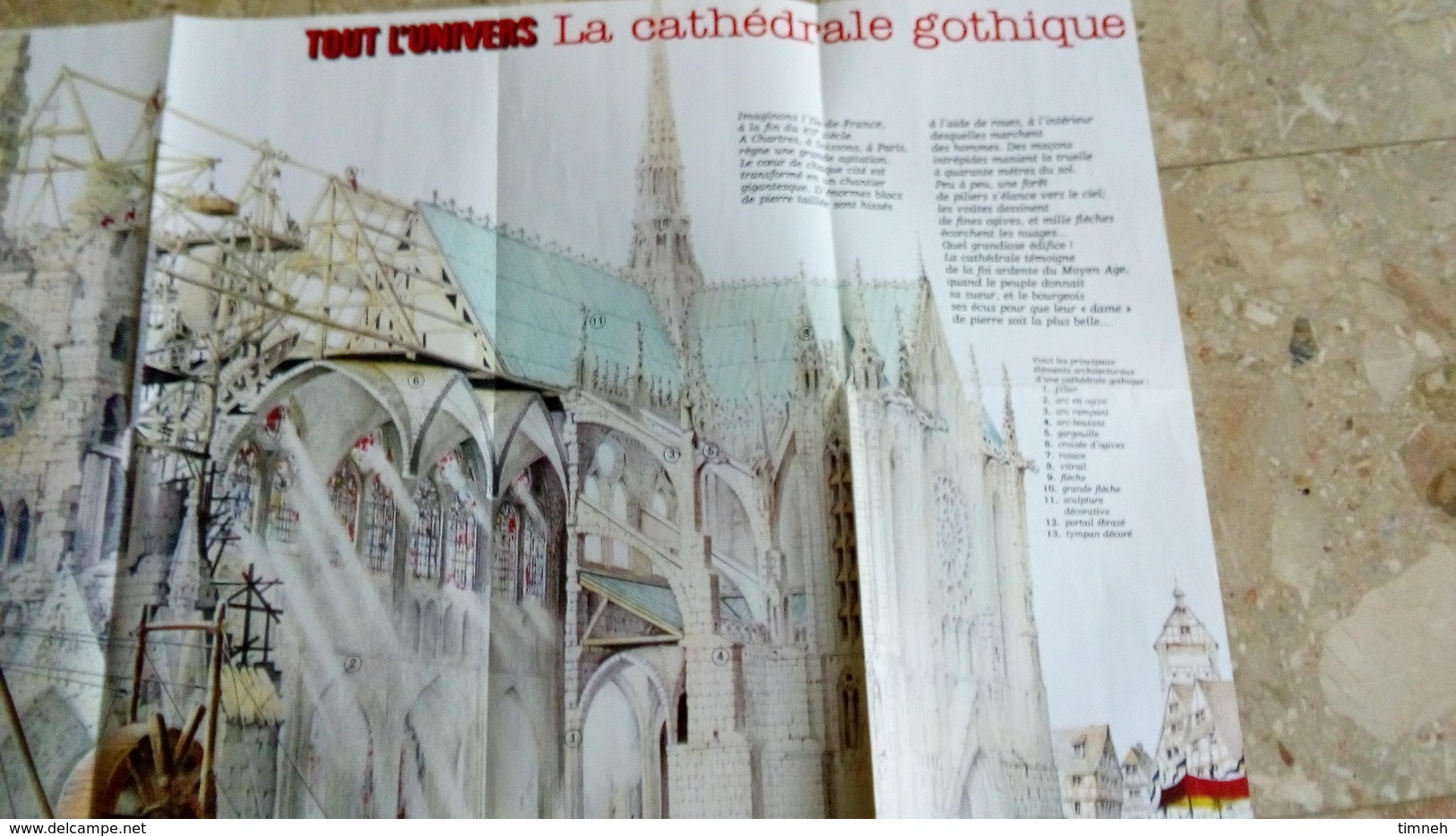 TOUT L'UNIVERS Une Grande Planche 85cmx55cm - La Cathédrale Gothique - Issue De La Collection Tout L'univers - Architecture