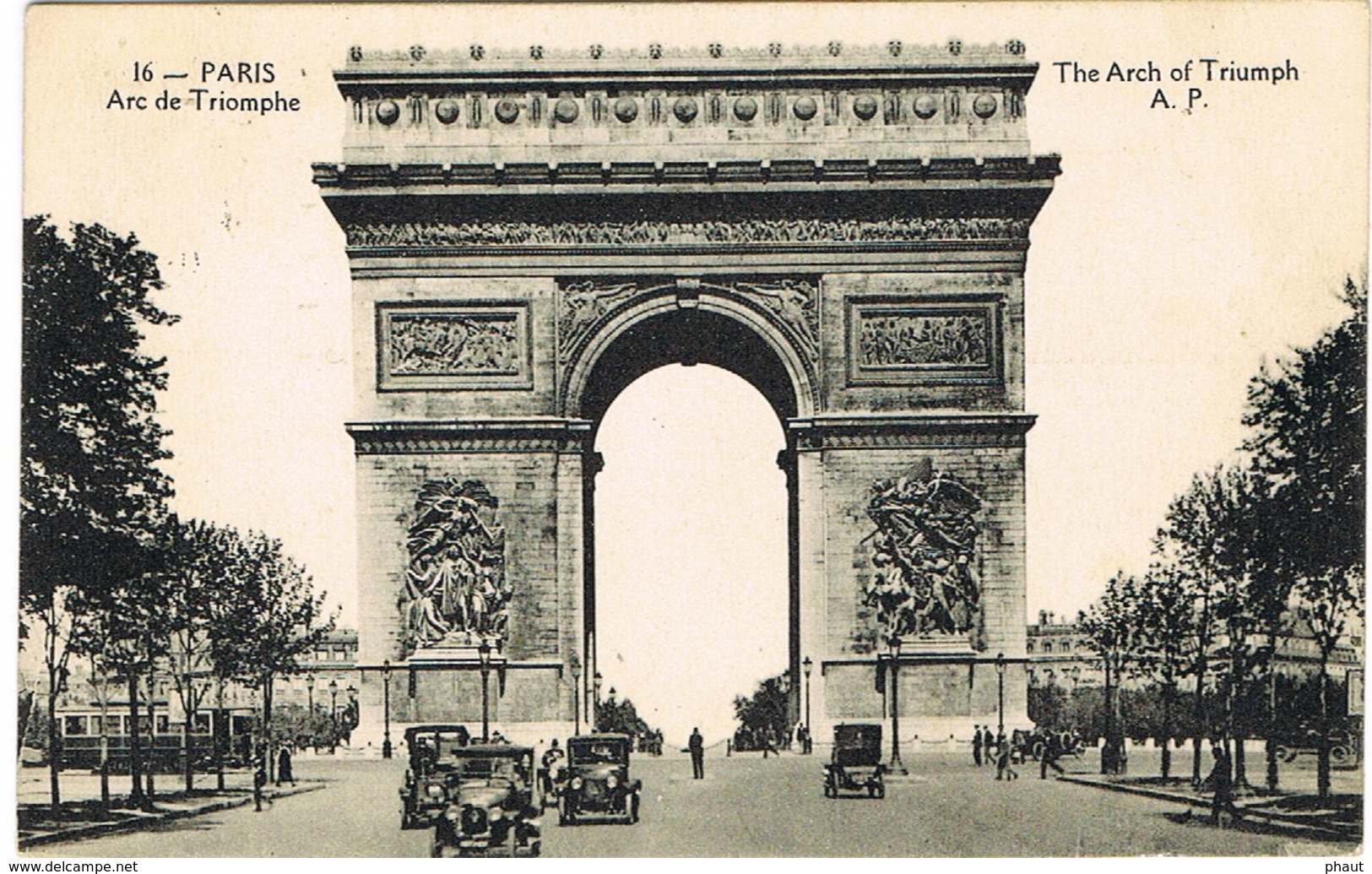 O.MEC FLIER PARIS 47 R LA BOETIE JEUX OLYMPIQUES PARIS 1924 SUR CPA ARC DE TRIOMPHE - Sommer 1924: Paris