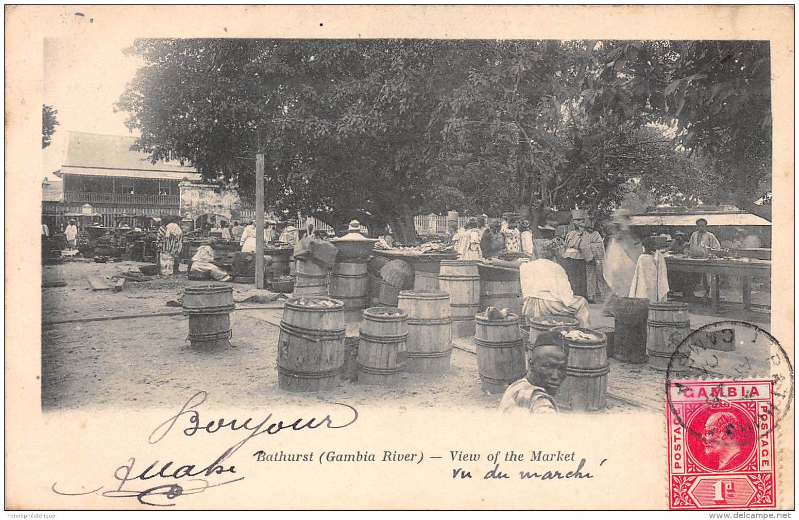 Thème Oblitération - GAMBIE / Bathurst - View Of The Market - Gambie