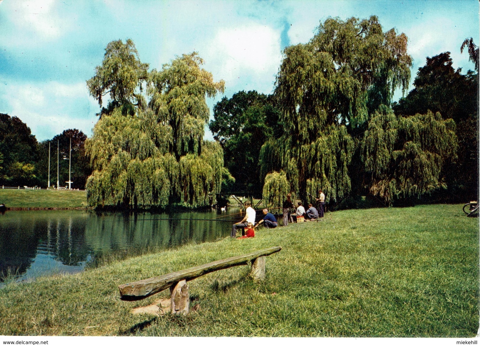 ESTAIMBOURG-CHATEAU DE BOURGOGNE-L'ETANG-PECHEURS A LA LIGNE-pêche - Estaimpuis