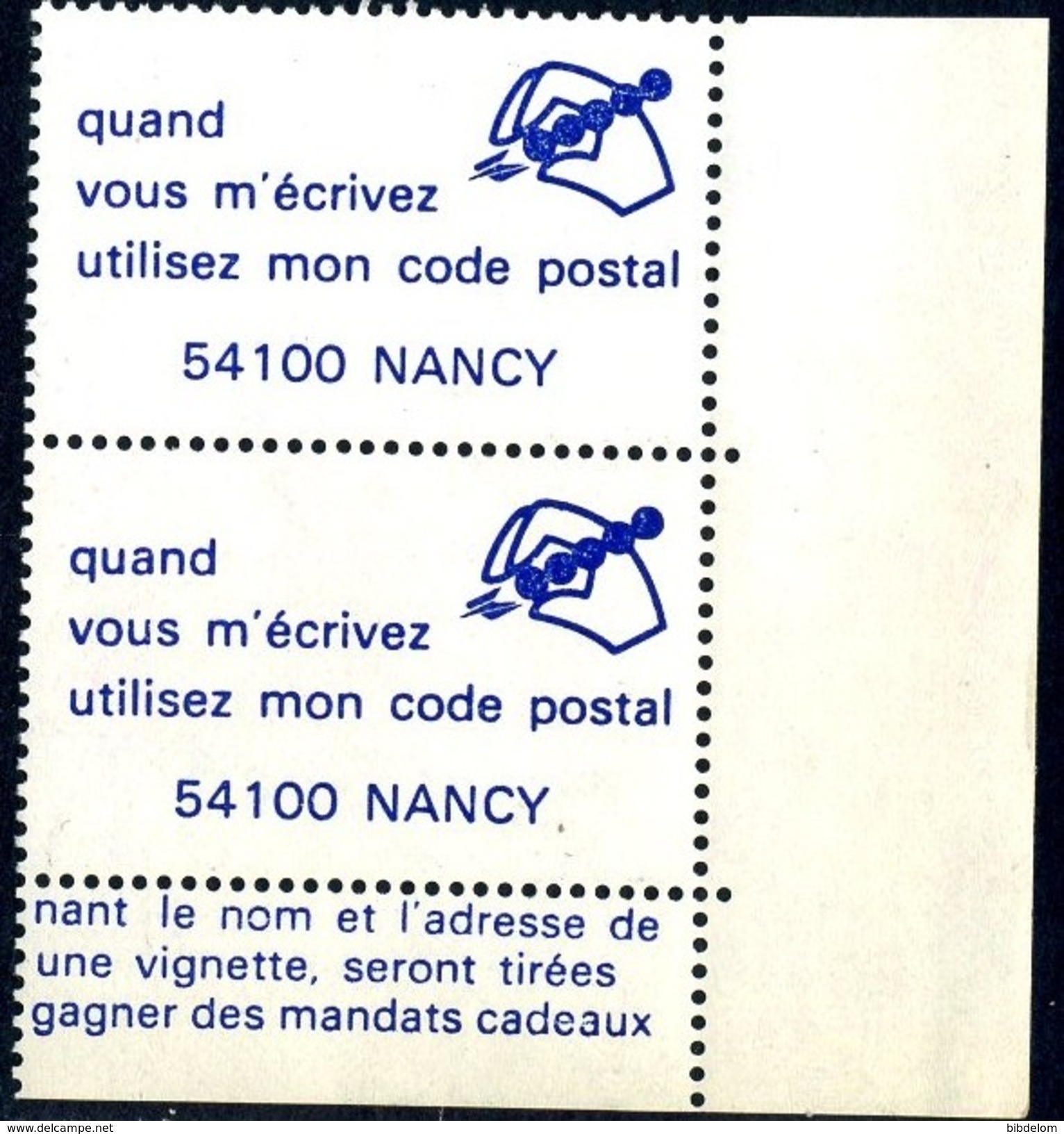 VIGNETTES CODE POSTAL - 54100 NANCY - Other & Unclassified