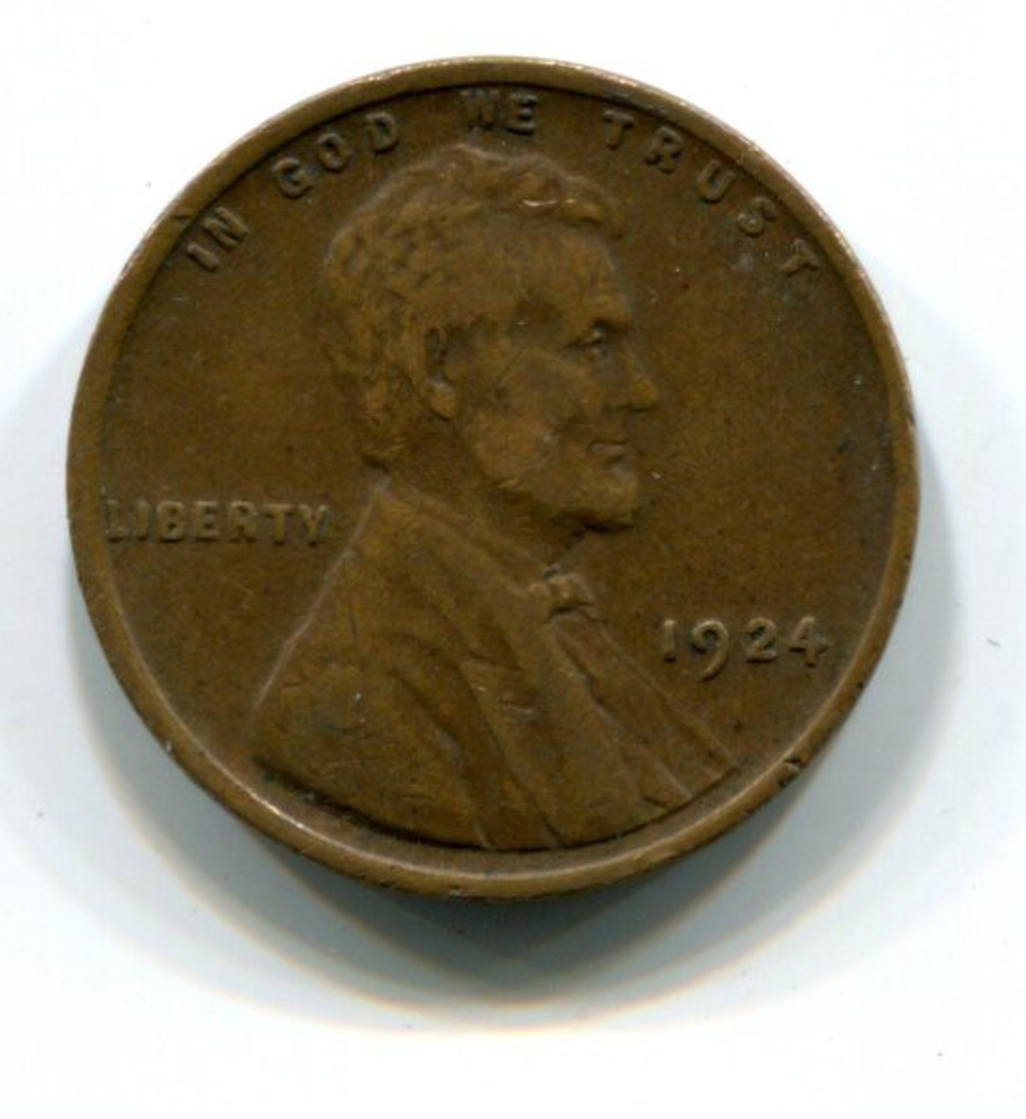 1924 USA 1c Wheat Penny Coin - 1909-1958: Lincoln, Wheat Ears Reverse