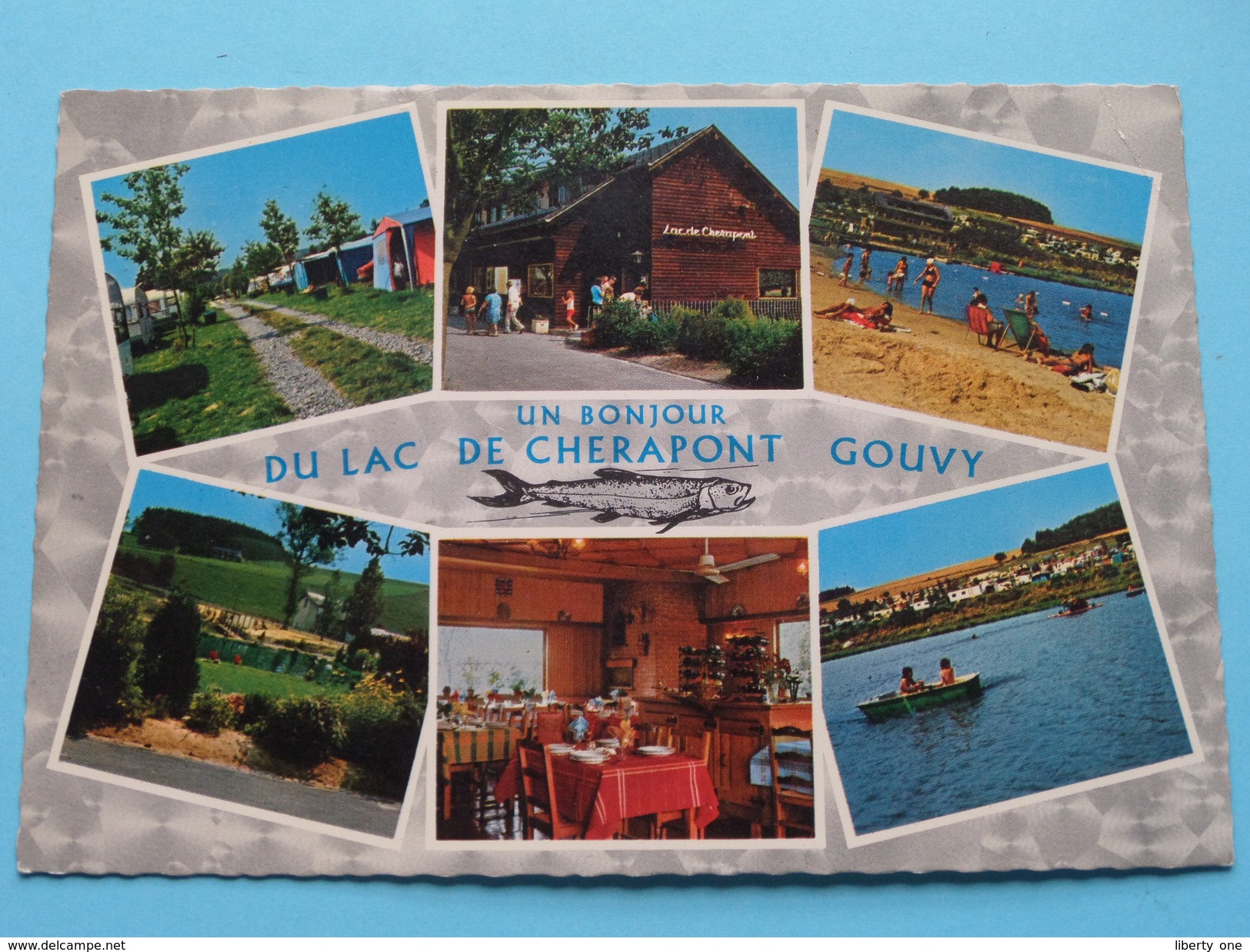 Un Bonjour Du LAC De CHERAPONT Gouvy Camping Pêche Canotage Plage Bains ( ) Anno 1977 ( Zie Foto Voor Details ) !! - Gouvy