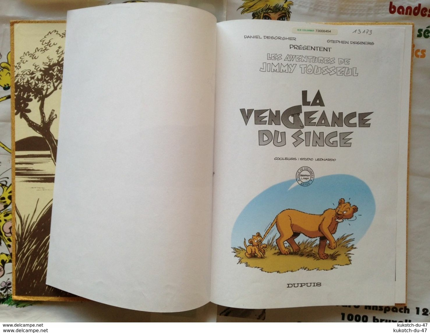 BD Jimmy Tousseul - Tome 10 - La Vengeance Du Singe - Desorgher - Desberg (E.O.) - Jimmy Tousseul