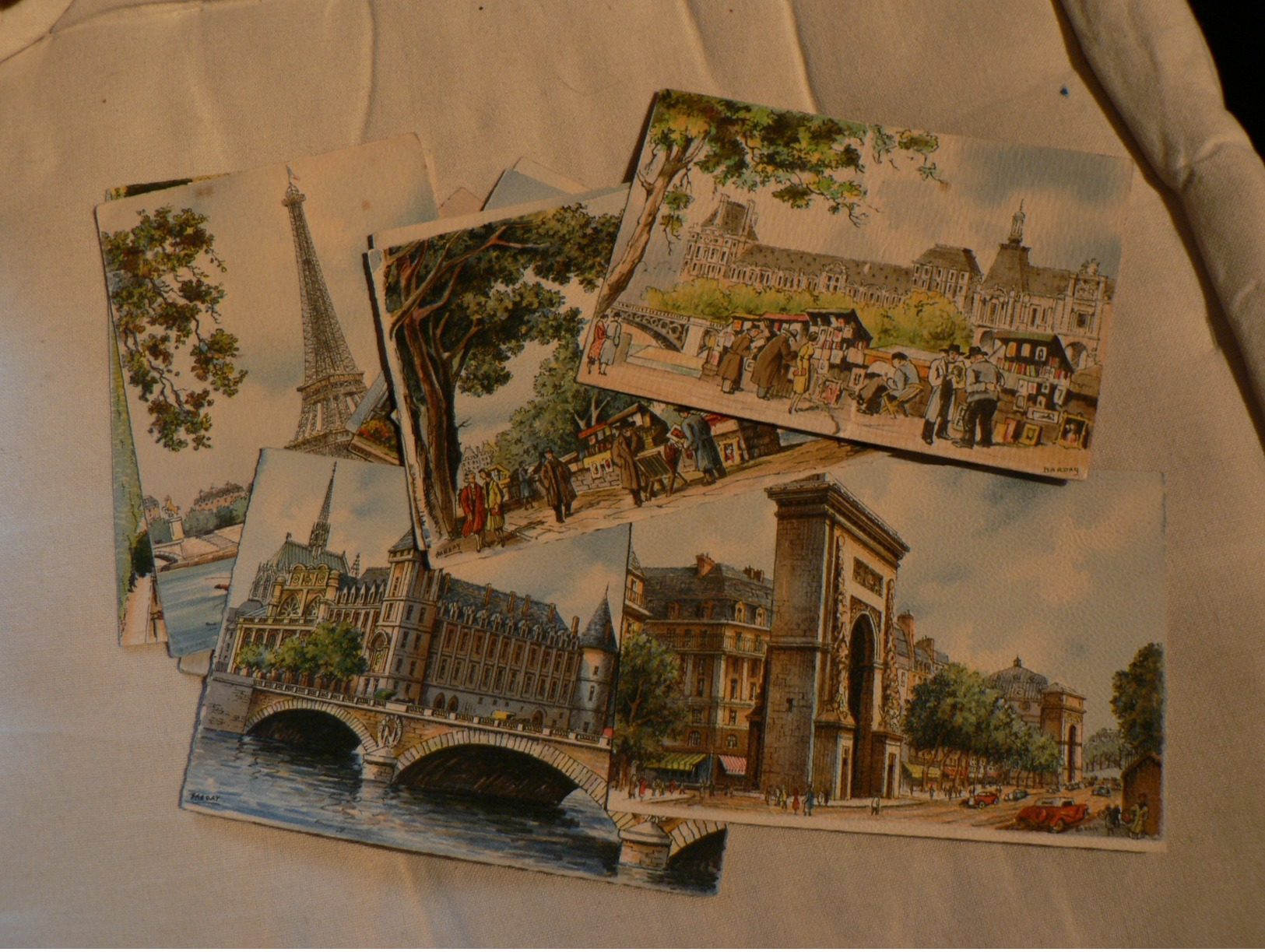 BARDAY : Lot De 21 Cartes Couleur De PARIS - 5 - 99 Postcards