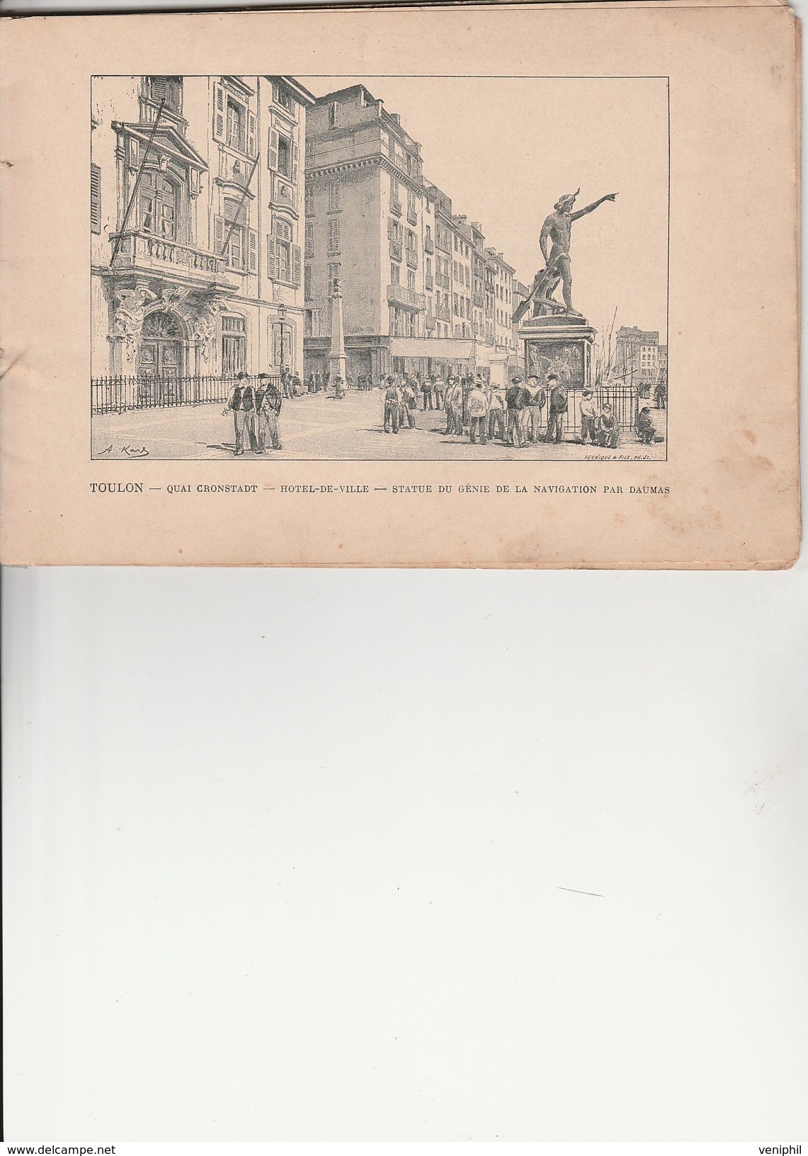 PETITE REVUE TOURISTIQUE- TOULON - SUR - MER -8 VUES ET NOTICE- ANNEE NOVEMBRE 1899 - Toeristische Brochures