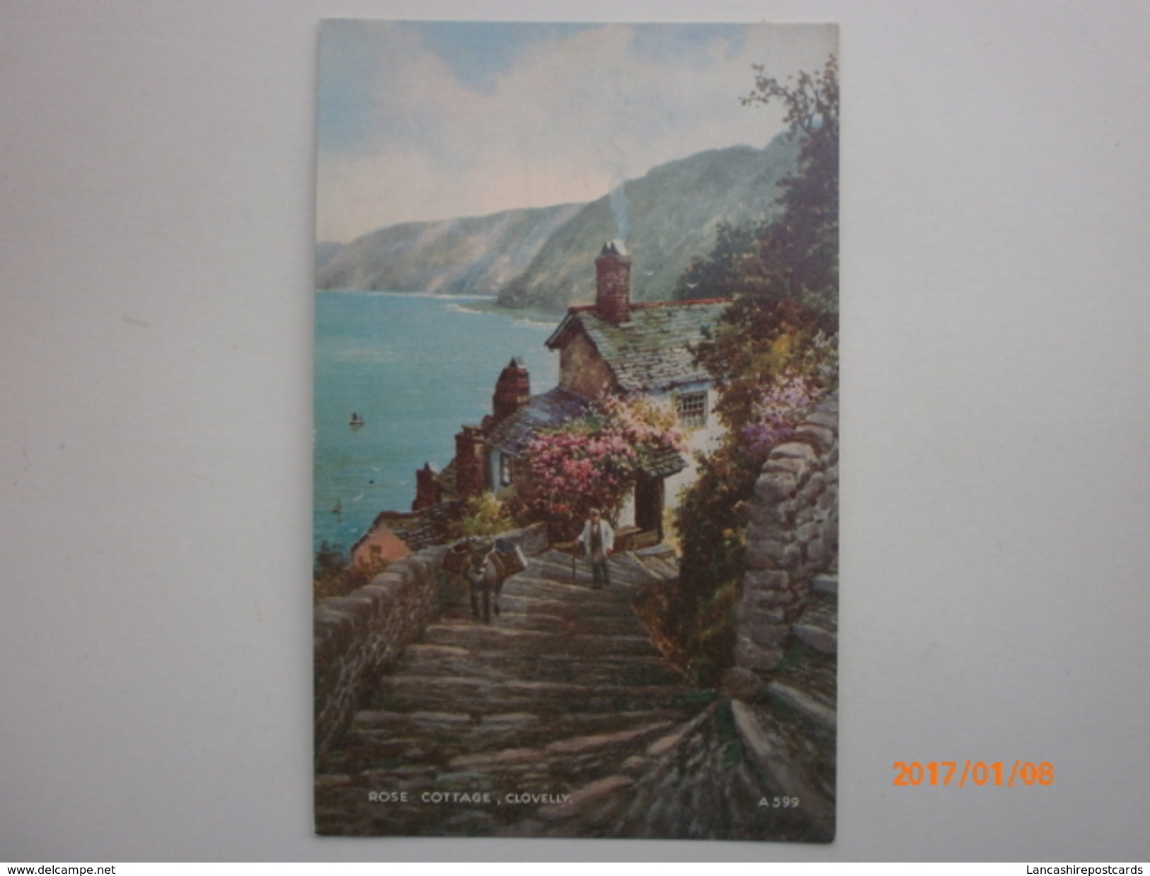 Postcard Rose Cottage Clovelly Devon Art Card By Bamforth My Ref B1459 - Clovelly