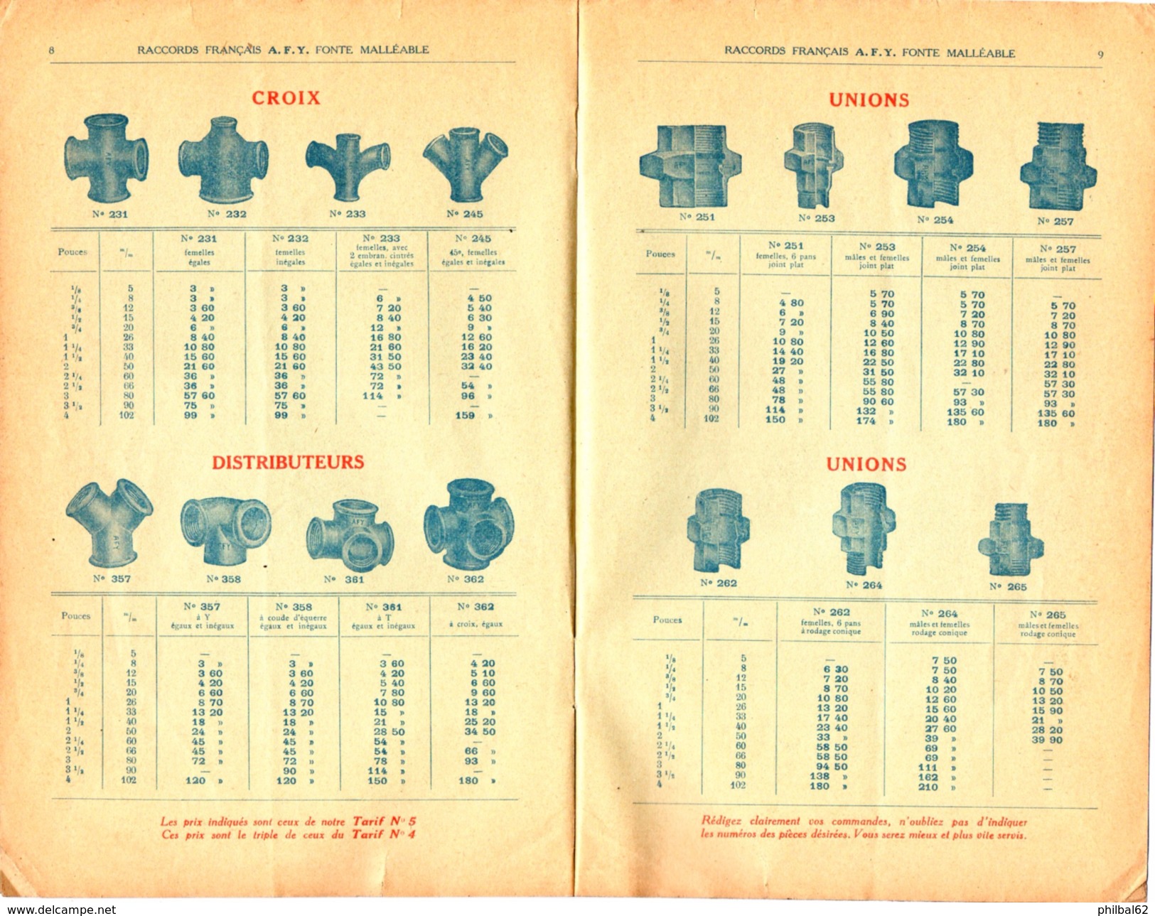 Petit Catalogue De 12 Pages. Raccords En Fonte, Tubes, Coudes, Tés, Robinets, Ets. Hauck, Distributeur à Saint-Etienne. - Kataloge