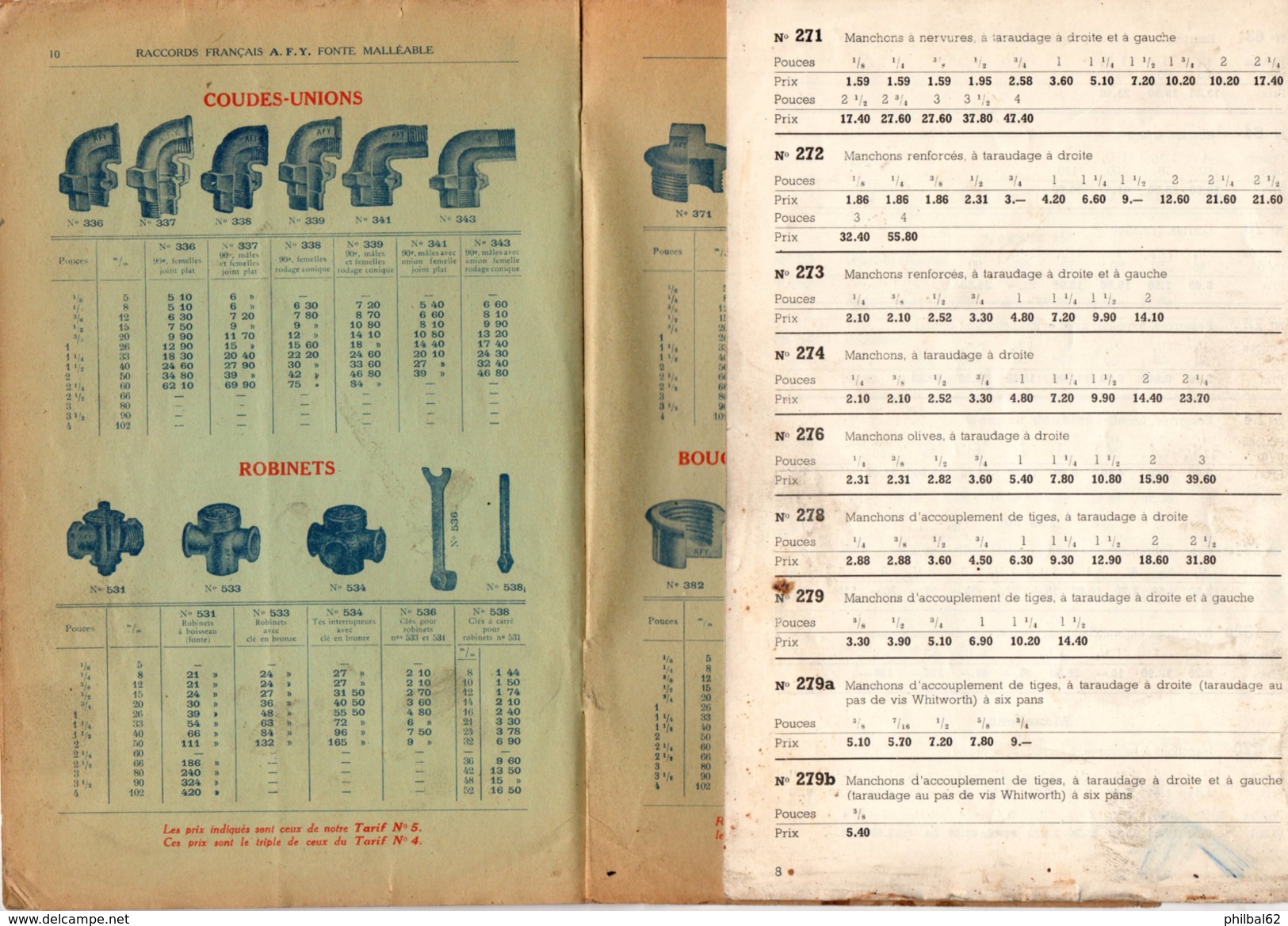 Petit Catalogue De 12 Pages. Raccords En Fonte, Tubes, Coudes, Tés, Robinets, Ets. Hauck, Distributeur à Saint-Etienne. - Catalogues