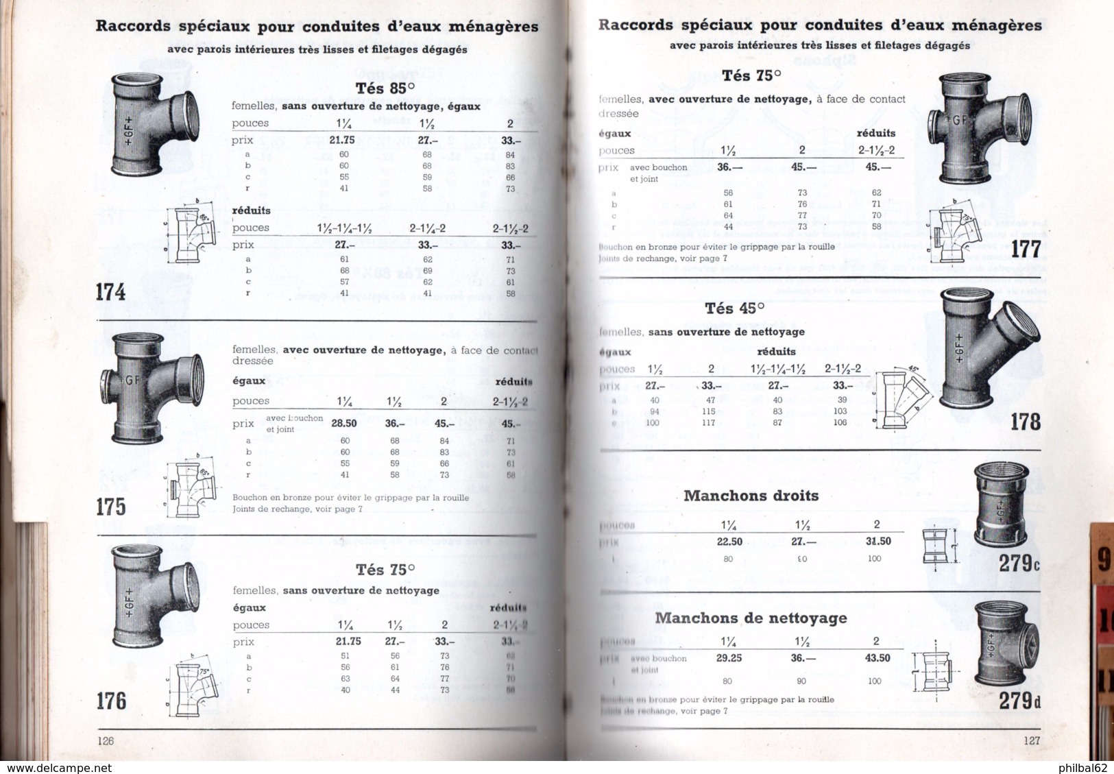 Catalogue De 210 Pages. Année 1953. Raccords En Fonte, Tubes, Coudes, Tés, Robinets, Richardson à Marseille. - Catalogues