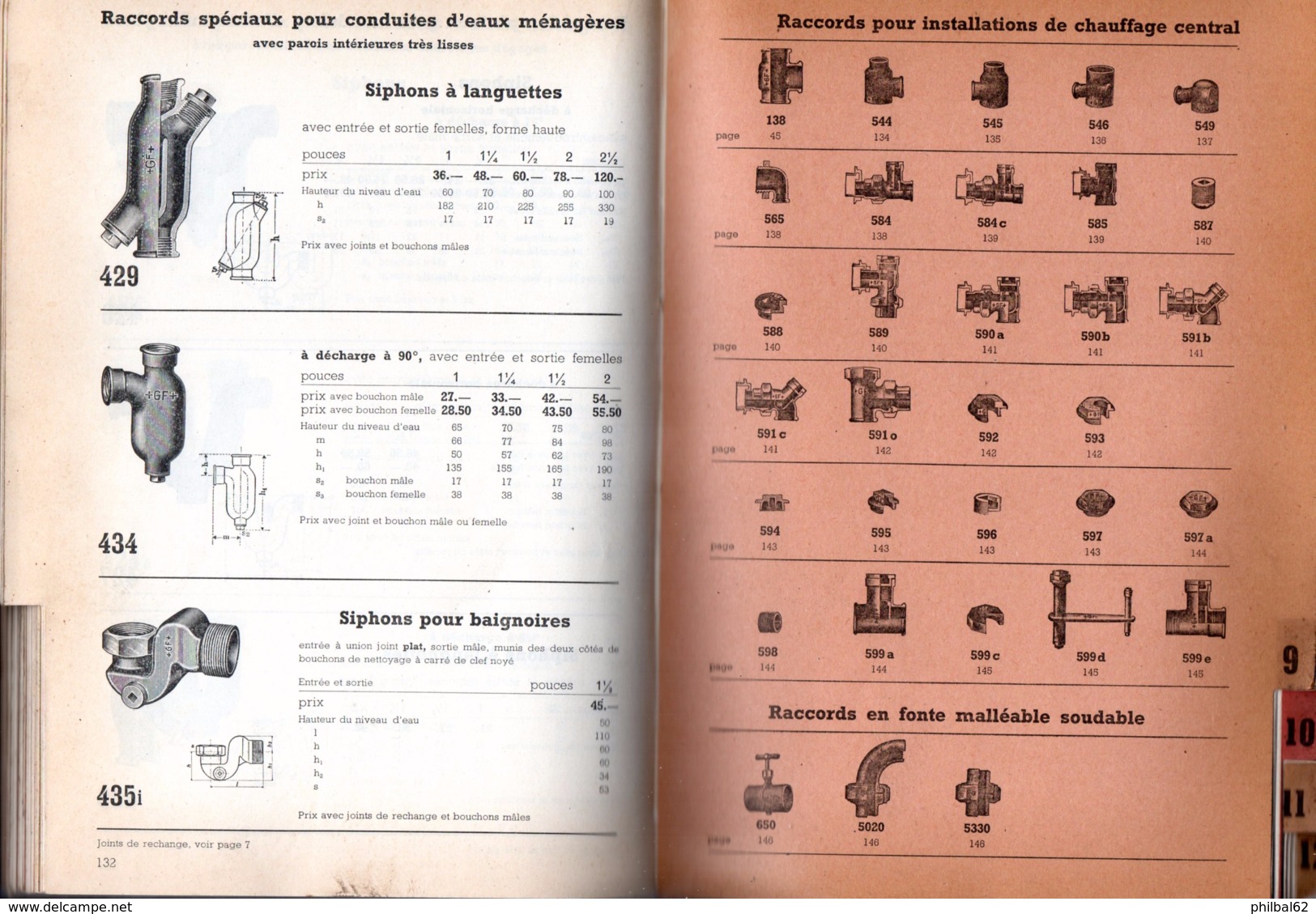 Catalogue De 210 Pages. Année 1953. Raccords En Fonte, Tubes, Coudes, Tés, Robinets, Richardson à Marseille. - Catalogues