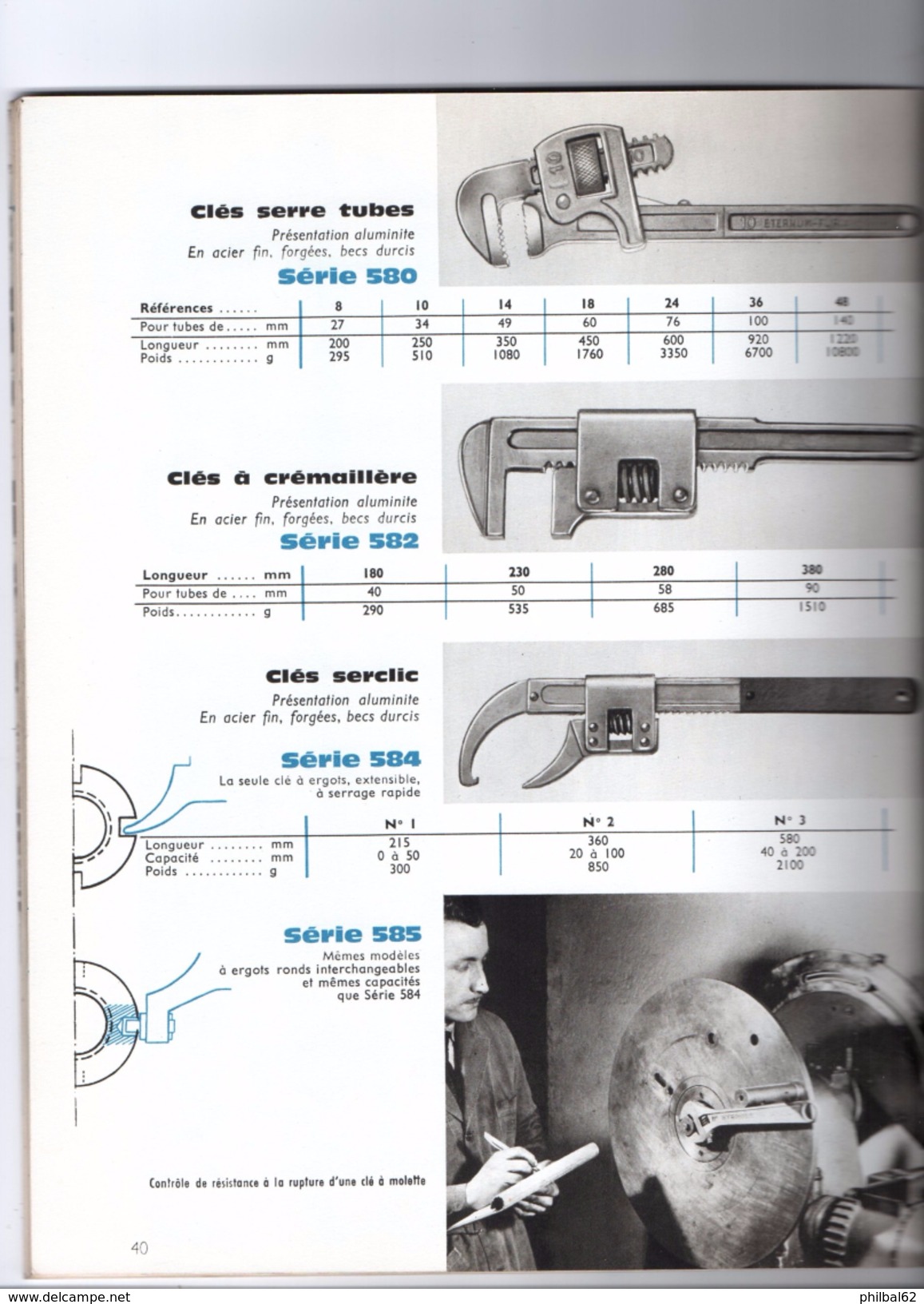 Catalogue de 48 pages. Année 1964. Outils de serrage, Clés diverses, douilles, pinces, tournevis. Demurger à Roanne.