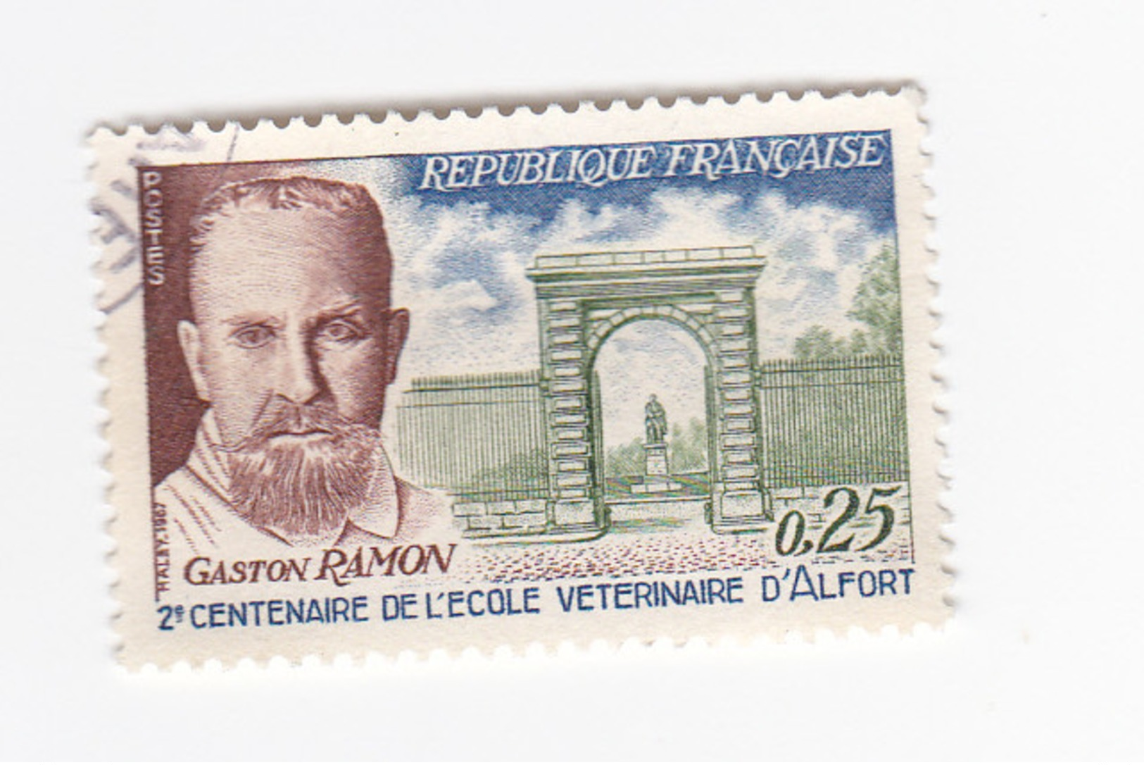 0,25 FRANC - Gaston PALMON - 2eme Centenaire De L'Ecole Vétérinaire De Maison Alfort - Oblitérés