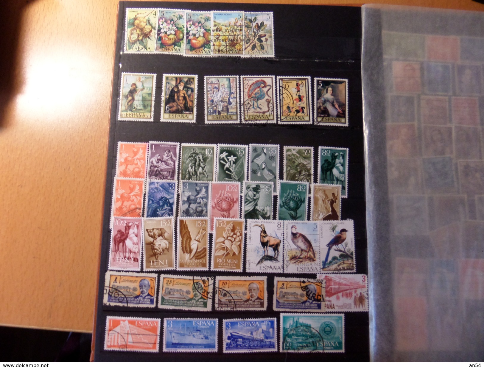 LOT TIMBRES OBLITERES  ESPAGNE +  DIVERS  MERITE INTERET - Collections (en Albums)