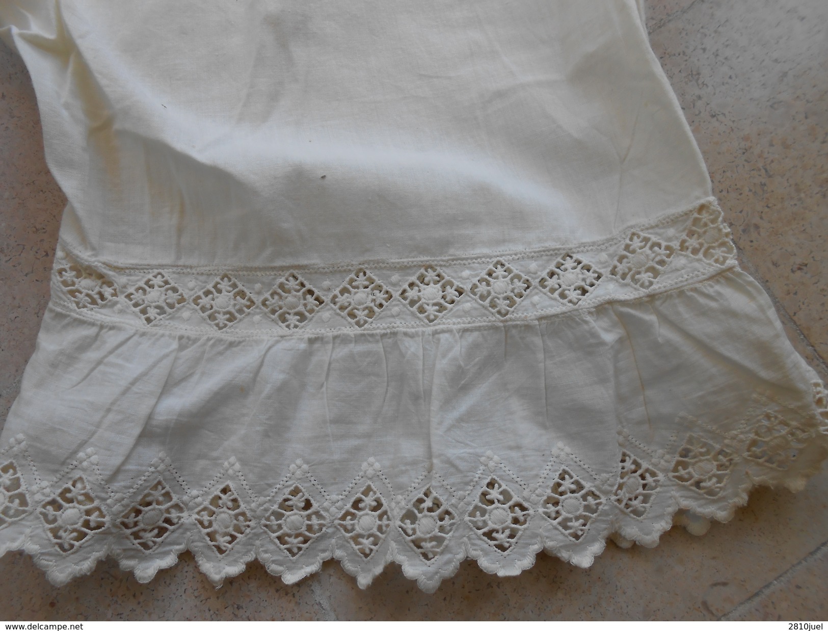 Culotte Ancienne, Ouverte , De Grand-mère - Joli Bas à Double Broderie - Lingerie