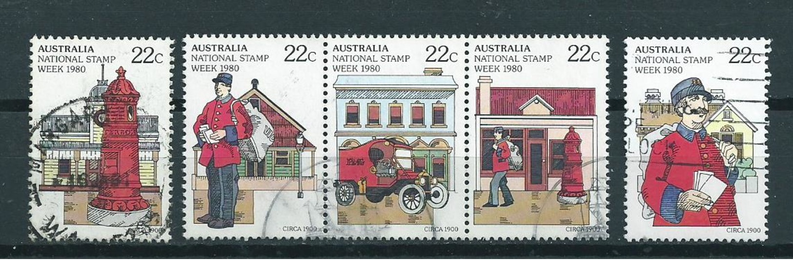 1980 Australia Complete Set Stampweek Used/gebruikt/oblitere - Gebruikt