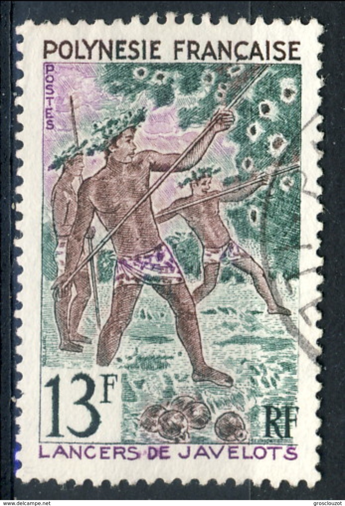 Polynesie 1967 N. 48 Usato Cat. &euro; 1.70 - Oblitérés