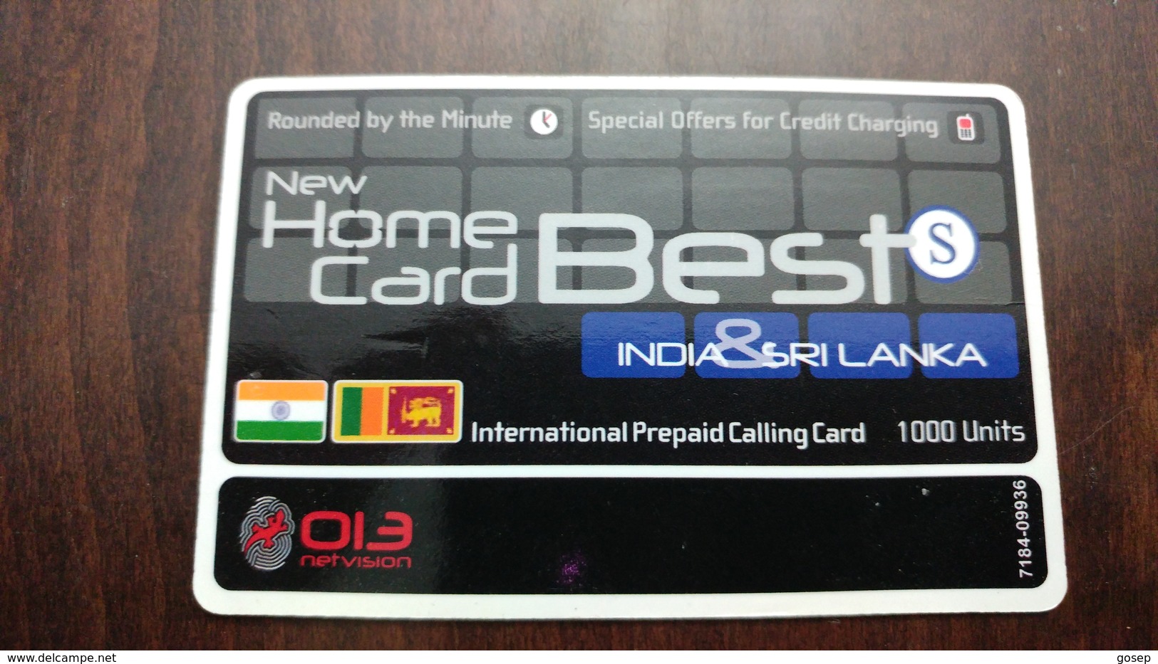 Israel-new Home Card Best S-(3)-(13.12.2011)-india And Sri Lanka-(013netvision)-used Card - Indien