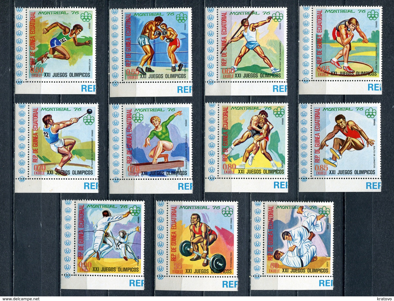 EQUATORIAL GUINEA 1976  Mi # 860 - 870 OLYMPIC GAMES MNH - Equatorial Guinea