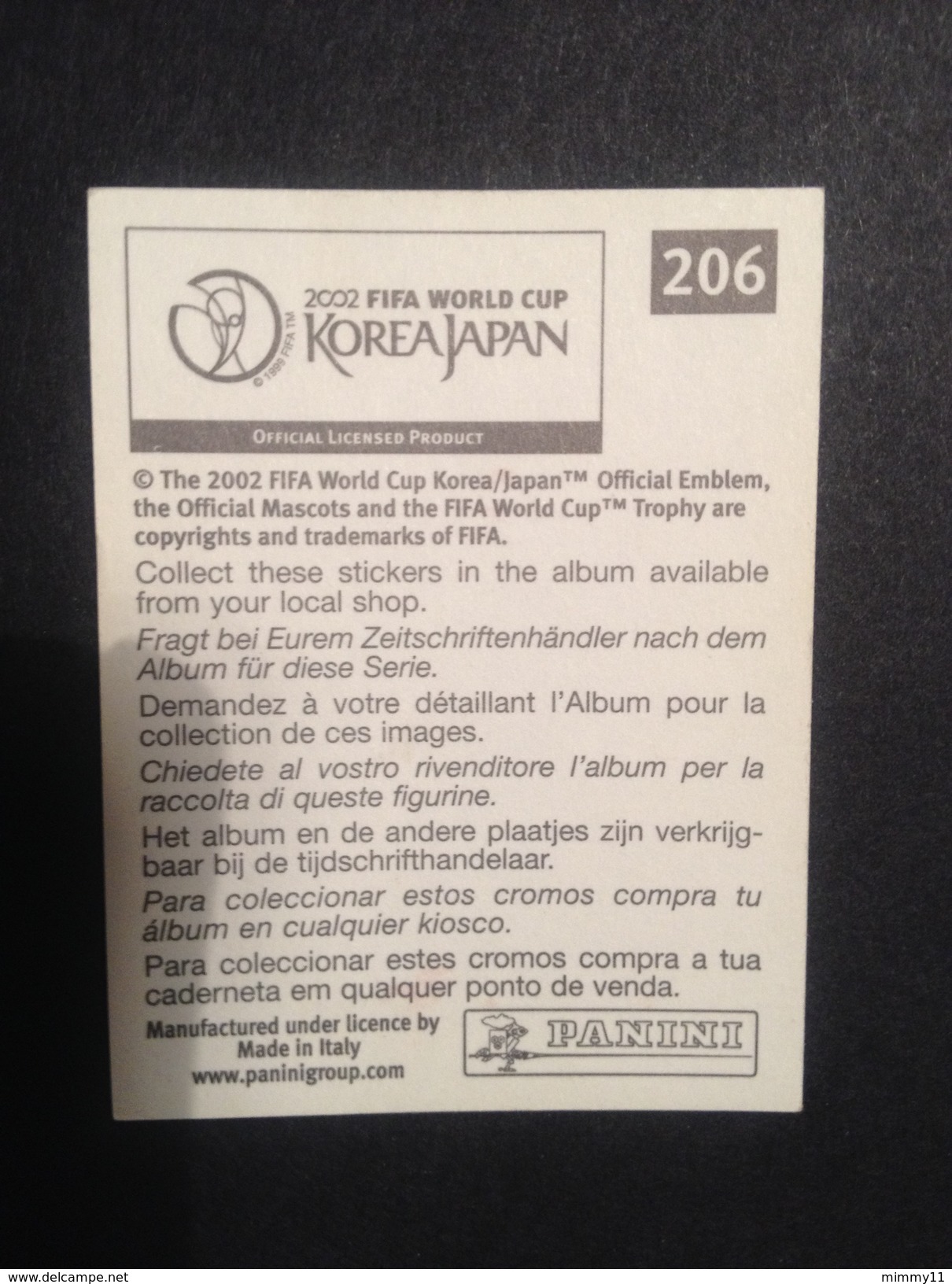 KOREA/JAPAN 2002-PANINI-Figurina N.206- SCUDETTO/BADGE -CINA-Nuova - Edizione Italiana