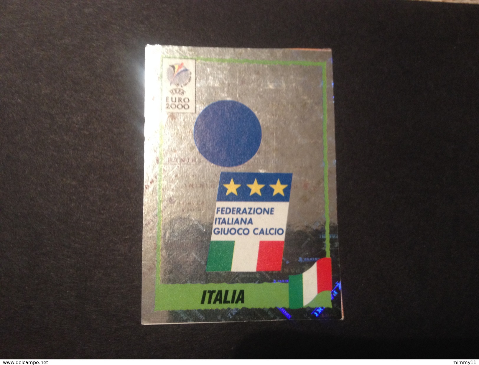 Figurina Panini Euro 2000  SCUDETTO ITALIA- Di Recupero - Edizione Italiana