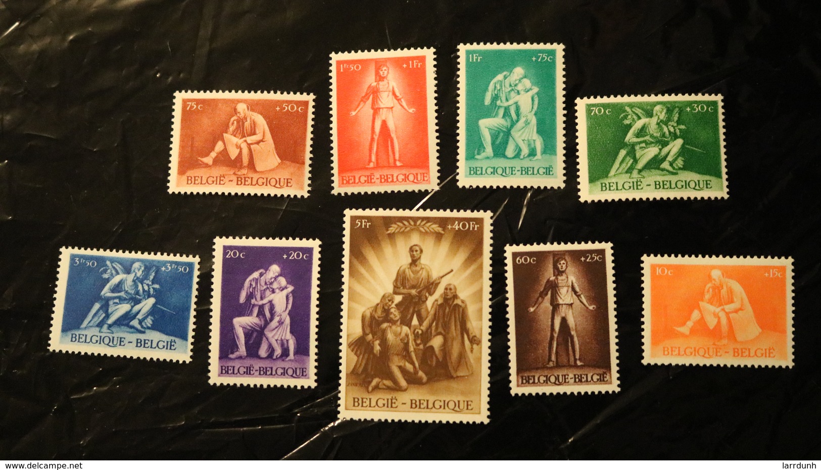 Belgium B399-B407 Prisoners Of War Displace Resistance MNH F-VF 1945 A04s - Unused Stamps