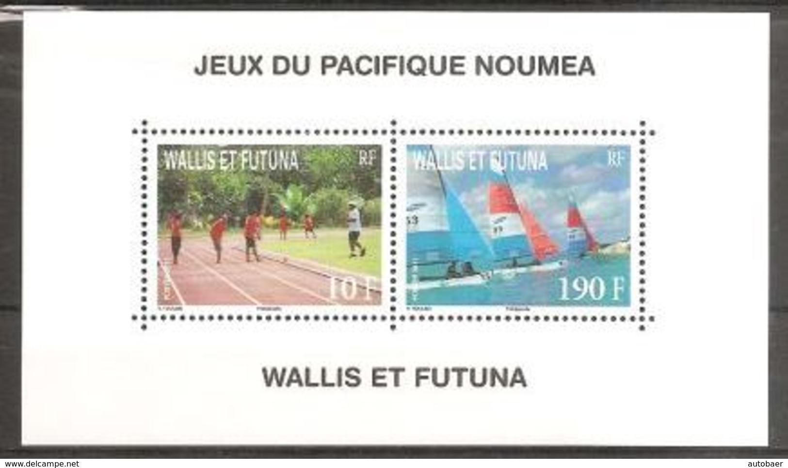 Wallis Und Et Futuna 2011 Noumea Jeux Pacifiques Games Pazifik Sportspiele Michel No. Bl. 24 (1031-32) MNH Postfr. Neuf - Neufs