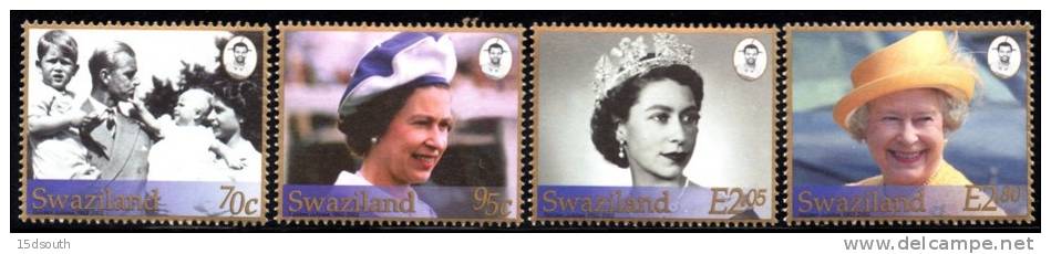 Swaziland - 2002 Queen Elizabeth II Golden Jubilee Set (**) # SG 713-715 , Mi 710-713 - Swaziland (1968-...)