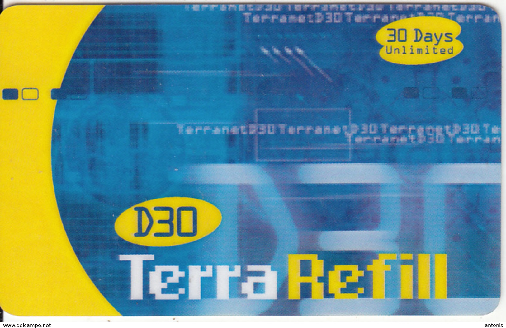 LEBANON - TerraNet Internet Prepaid Card 30 Days, Used - Libanon