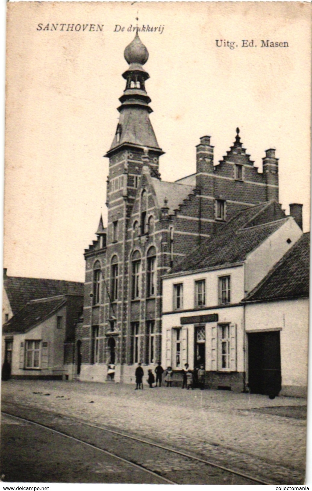 1 PC Santhoven Zandhoven   De Drukkerij   Uitg Masen  Anno 1907 - Zandhoven