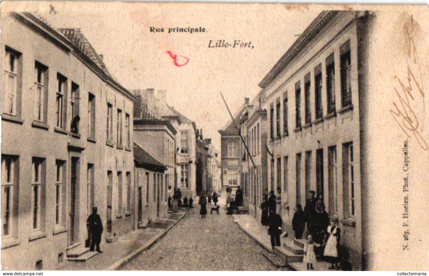 1 PC   Lillo Fort  Hoofdstraat Rue Principale Uitg Hoelen N°267  Anno 1903 - Autres & Non Classés