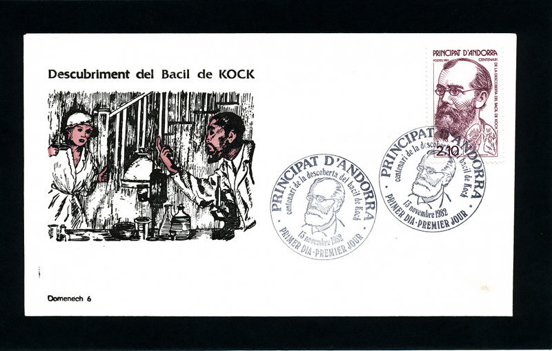 CENTENARIO DESCUBRIMIENTO DEL BACILO DE KOCH  Edifil 329  Año 1982  - MUY NUEVO - - FDC