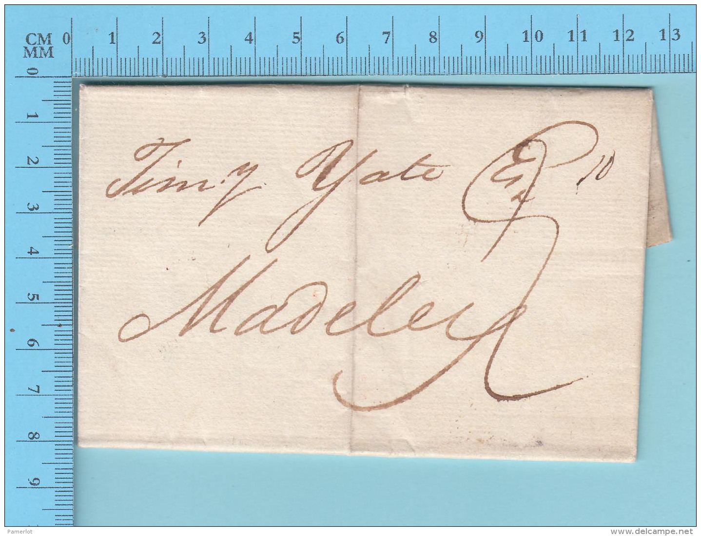 Stampless- Letter 1808, From London To Madeley ,postmark : A. A P. 11 Ina Tiny Circle, .808 - 4 Scans - ...-1840 Voorlopers