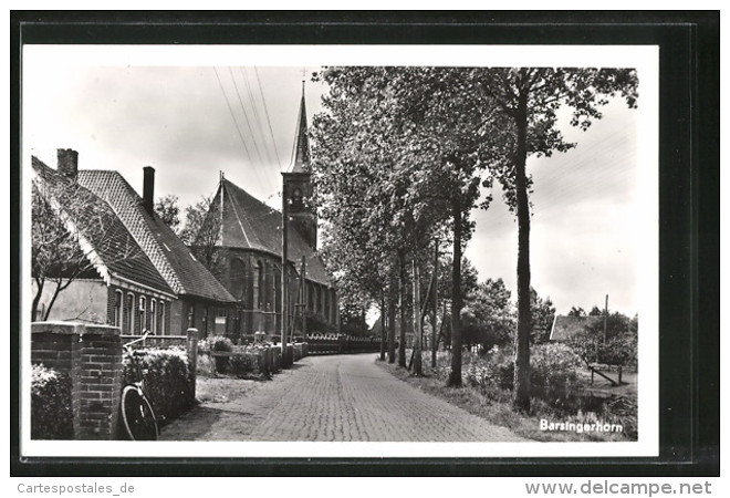 CPA Barsingerhorn, Vue De La Rue Avec L'Église - Other & Unclassified