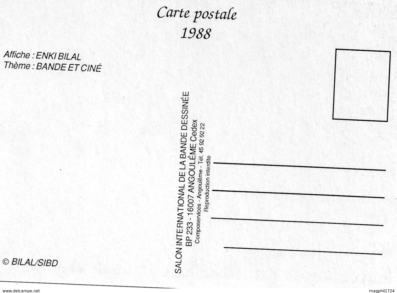 Cpsm (16) Angouleme 15 Salon Inter..... De La B. D.  (29.30.31. Janvier.  1988) - Bourses & Salons De Collections