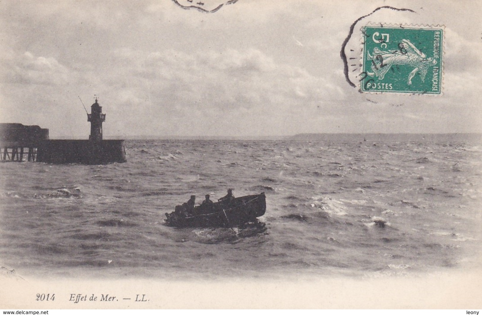 CPA  " EFFET De MER "  - PHARE Et BARQUE - Lighthouses