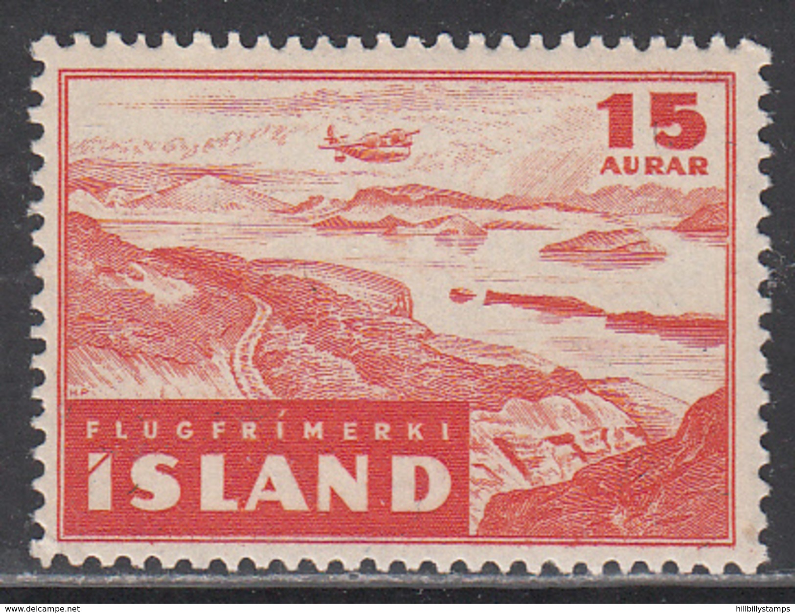 ICELAND   SCOTT NO.  C21    MINT HINGED   YEAR  1947 - Poste Aérienne