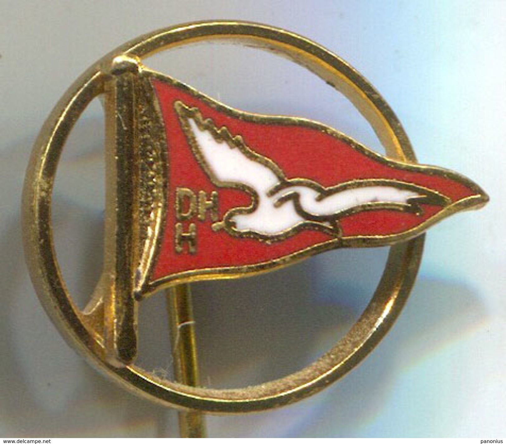 Sailing, Yachting - DHH  Germany, Vintage Pin Badge, Abzeichen, Enamel - Segeln