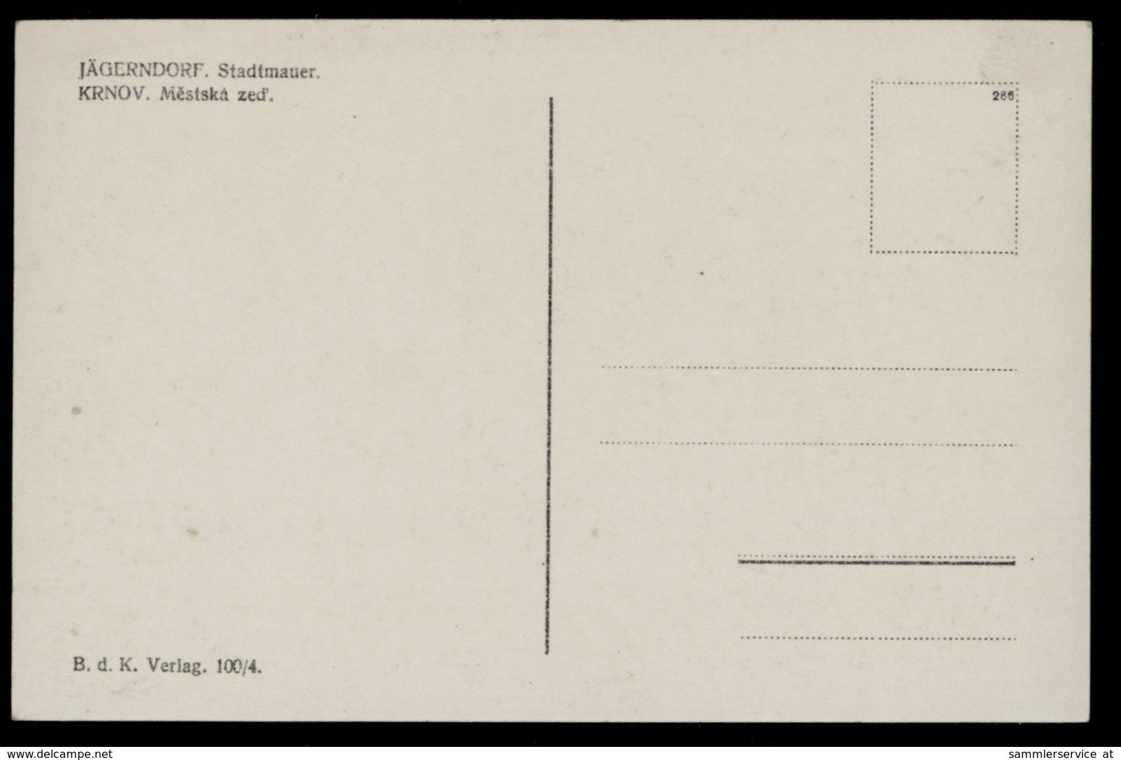 [018] Jägerndorf - Krnov, Stadtmauer, ~1930, Verlag B.d.K. - Tschechische Republik