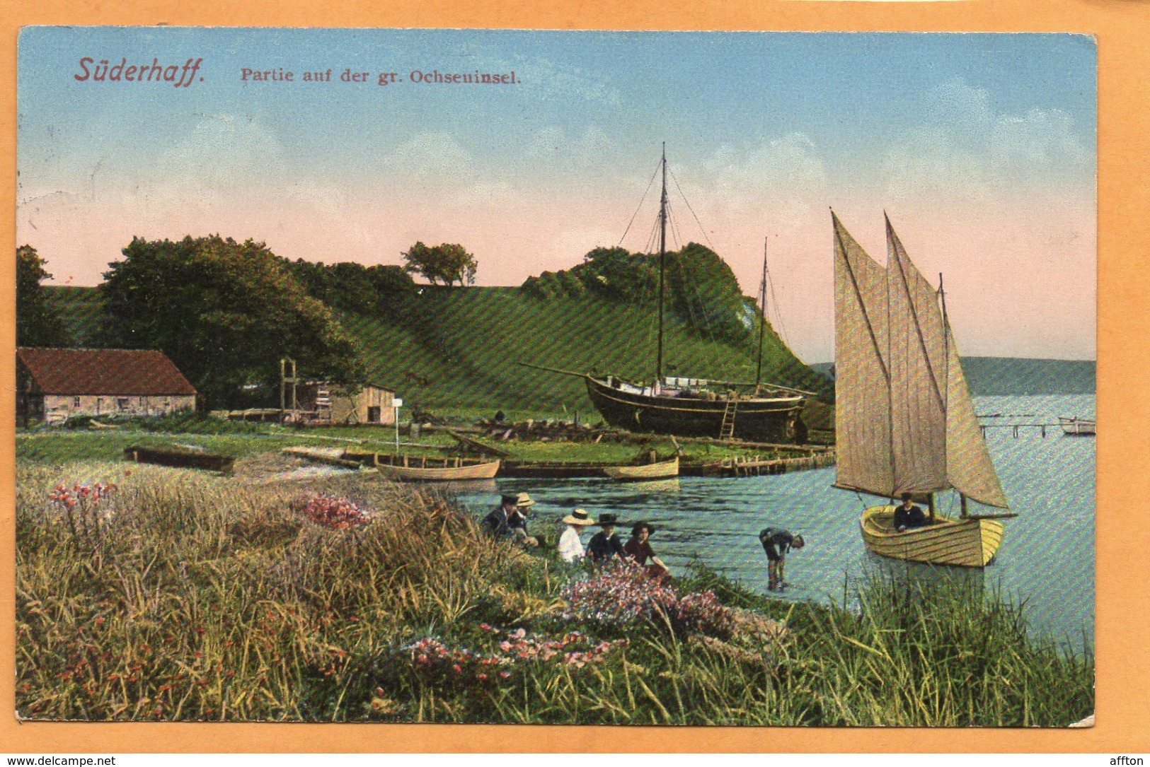 Suderhaff Flensburg 1913 Postcard - Flensburg